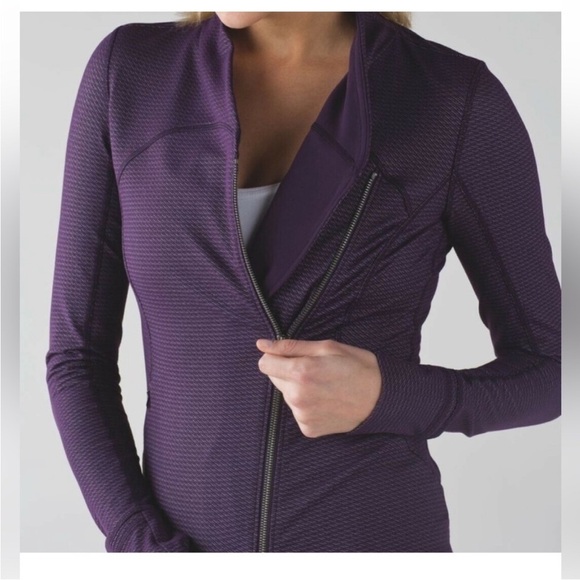 Lululemon | Precision Jacket | Chainlink Deep Zinfandel | Size 8 - Picture 1 of 16